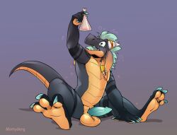 2024 after_transformation anthro balls black_body blue_body blue_eyes blue_penis countershade_balls countershade_face countershade_feet countershade_genitalia countershade_hands countershade_neck countershade_tail countershade_torso countershading ear_piercing ear_ring erection feet genitals gradient_background grey_body hi_res horn horn_jewelry horn_ring jewelry kobold long_ears male male_anthro mintyderg nsfw_def_(dragon) nude nude_anthro nude_male penis piercing potion ring_(jewelry) ring_piercing scalie simple_background sitting solo tail tan_body transformation_potion