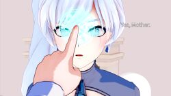 blue_eyes daughter daughter_(lore) dialogue female female_only glyphs_(rwby) hypnosis koikatsu mind_control mother mother_(lore) mother_and_daughter mother_and_daughter_(lore) perfect_idiot rwby schnee_family_emblem symbol_in_eye tagme weiss_schnee white_hair willow_schnee