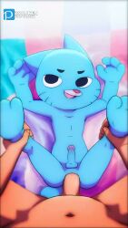 2boys adult age_difference anal anal_penetration anal_sex animated anthro anus ass balls bed cartoon_network cub cum cum_in_ass cum_inside cum_on_chest cum_on_face cum_on_self domestic_cat feline gay gumball_watterson human human_on_anthro male male/male male_cub male_only no_sound nude penetration penis pillow sex the_amazing_world_of_gumball video yaoi young zoruken
