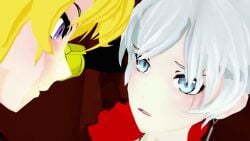 3d animated artist_request blonde_hair blue_eyes cum cum_inside futa_ futa_on_female futanari lavender_eyes pale-skinned_futa rwby tagme video weiss_schnee white_hair yang_xiao_long