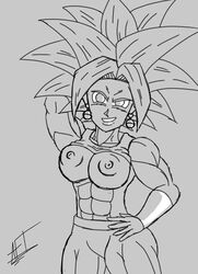 1girls abs afreetime big_breasts breasts dragon_ball dragon_ball_super earrings female fusion kefla muscular_female potara_earrings saiyan short_hair spiky_hair super_saiyan toned