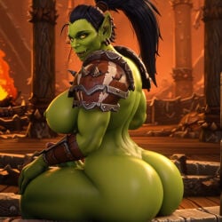1futa abs ai_generated big_breasts black_hair breasts dick futa_only futanari gold_eyes green_skin hips muscular muscular_arms naked nowrin nude orc orc_(warcraft) orc_futa ponytail presenting solo stable_diffusion warcraft wet_skin world_of_warcraft posing posing_for_the_viewer posing_for_picture posing_nude armored_futa horde