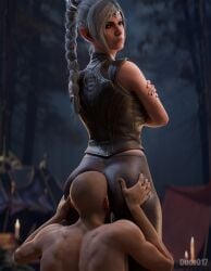 1boy 1girls 3d 3d_render ass ass_focus ass_worship baldur's_gate baldur's_gate_3 big_ass big_breasts braided_hair breasts bubble_butt dude017 dumptruck_ass elf_female enormous_ass face_in_ass fat_ass femdom gigantic_ass green_eyes huge_ass leather leather_clothing leather_pants mature mature_body mature_figure mature_woman milf mommy outdoors pointy_ears round_ass scar shadowheart source_request thick thick_ass thick_thighs thighs tight_clothing voluptuous voluptuous_female white_hair wide_hips yoga_pants