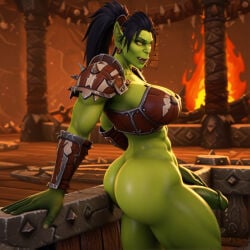 1futa abs ai_generated big_breasts black_hair breasts dick futa_only futanari gold_eyes green_skin hips muscular muscular_arms naked nowrin nude orc orc_(warcraft) orc_futa ponytail presenting solo stable_diffusion warcraft wet_skin world_of_warcraft posing posing_for_the_viewer posing_for_picture posing_nude armored_futa horde