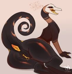 anthro anus aroused bodily_fluids female frazy genital_fluids genitals hi_res lizard lying presenting reptile scalie solo vaginal_fluids vulva