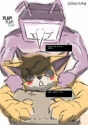 2boys 2male antenna anthro anthro_penetrated big_nose black_nose blush blush_lines brown_hair completely_naked completely_naked_anthro completely_naked_male completely_nude completely_nude_anthro completely_nude_male deltarune dialogue_box fox fox_boy fox_ears furry gay gay_male gay_sex male male/male male_focus male_only male_penetrated male_penetrating male_penetrating_male moan moaning muscles muscular muscular_male naked naked_anthro naked_male nude nude_anthro nude_male open_mouth open_smile plap plap_(sound) plapping purple_body purple_fur purple_skin smile smiling spanish_dialogue spanish_text spike_alvarez spiked_nails spikefox tenna_(deltarune) yellow_body yellow_fur yellow_skin youtube youtube_hispanic ashitothewolf