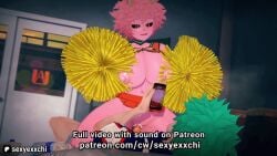 3d animated animation big_breasts boku_no_hero_academia breasts cheerleader cowgirl deku izuku_midoriya midoriya_izuku mina_ashido miniskirt my_hero_academia nipples nude pink_hair sex sexyexxchi short_hair yellow_eyes