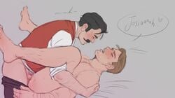 anal anal_sex arthur_morgan artist_request cowboy gay josiah_trelawny moan moaning naked red_dead_redemption_(series) red_dead_redemption_2 shirtless yaoi