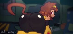 animated animation ass brown_hair bunnelbake cat_ears cat_tail female female_only gameoverse kit_(gameoverse) looking_back red_eyes tagme tail video