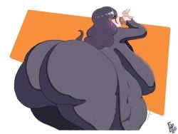 animated belly_overhang big_belly big_breasts black_hair breasts breasts_bigger_than_head clapping_ass clapping_buttocks clapping_cheeks fat_ass female funlitogc gassychan_(artist) gif gigantic_ass gigantic_breasts hard_nipples hex_maniac hex_maniac_(pokemon_legends:_z-a) huge_breasts huge_thighs hyper_ass hyper_belly hyper_breasts hyper_fat hyper_thighs jiggle jiggle_physics jiggling jiggling_ass jiggling_breasts jiggling_butt morbidly_obese morbidly_obese_female nintendo obese obese_female overweight overweight_female panties pokemon purple_eyes purple_hair saggy_breasts thick_ass thick_thighs twerking vore vore_belly