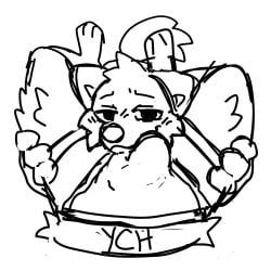 2d_animation animated anthro between_legs bite blinking boxers_(clothing) bulge canid canine claws clothing duo eyes_closed feet fox fur hi_res holding_both_legs holding_both_thighs looking_at_viewer male male/male mammal max_(rookspirit) monochrome open_mouth penis_bite rookspirit silly simple_background sketchy spiky_fur spread_legs spreading tail teeth thighs_spread toes underwear white_body white_fur