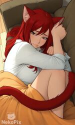 artist:nekopix fairy_tail erza_scarlet 1girl solo breasts large_breasts nipples areolae ass pussy nude completely_nude uncensored nsfw hentai blush curvy thick_thighs wide_hips thighs navel long_hair looking_at_viewer smile seductive open_mouth full_body high_resolution highly_detailed simple_background rule34 ai_generated patreon
