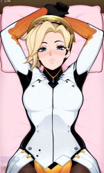 artist:zynxi overwatch mercy 1girl solo breasts large_breasts nipples areolae ass pussy nude completely_nude uncensored nsfw hentai blush curvy thick_thighs wide_hips thighs navel long_hair looking_at_viewer smile seductive open_mouth full_body high_resolution highly_detailed simple_background rule34 ai_generated patreon