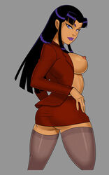1girls 2d alien alien_girl areolae ass big_ass big_breasts big_butt black_hair blackfire breasts bubble_ass bubble_butt busty dc dc_comics dcau edit eyelashes female female_focus female_only hourglass_figure komand'r large_breasts lipstick long_hair nipples orange_skin pose posing sideboob solo standing sunsetriders7 tagme tan-skinned_female tan_skin teen_titans thick_thighs wide_hips