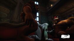 1girls 2boys 3d animated auril_(artist) blizzard_entertainment blowjob cheating cheating_wife couch doggy_style female gif handjob indoors inside interspecies loop maghar male night_elf nude nude_female nude_male on_couch oral oral_sex orc orc_male room straight tagme tyrande_whisperwind world_of_warcraft