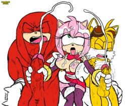 1girls 2019 2boys ahe_gao amy_rose amy_rose_(boom) anthro balls big_penis blush breast_lift breast_lifted_by_nipple breasts breasts_out canid canine closed_eyes clothed clothed_female clothed_female_nude_male clothing clothing_lift colored cum cum_on_body cum_on_breasts cum_on_face cum_on_hair cumshot double_handjob echidna edit excito exposed_torso eye_roll facial female footwear fox furry furry_only gloves group half-closed_eyes hand_on_waist handjob handwear hi_res interspecies knuckles_the_echidna looking_pleasured male mammal mmf mmf_threesome monotreme motion_lines mutual_orgasm nipple_pinch nipple_pull nude nude_male open_mouth orgasm_face penile penis pinch pussy pussy_juice sega sex shirt skirt skirt_lift sonic_(series) sonic_boom sonic_the_hedgehog_(series) straight stroking_penis sweat tails third-party_edit threesome tongue_out topwear trio waist_grab