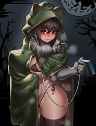 1girls big_breasts blush breasts cleavage darkest_dungeon female female_only large_breasts leash looking_at_viewer niur panties solo survivalist survivalist_(darkest_dungeon) thick_thighs wide_hips