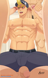 4boys abs age_difference bara big_penis blonde cell cells_at_work erection face_focus foreskin gay hair hataraku_saibou hatkiller kazukiart killer_t_(hataraku_saibou) killer_t_cell male male/male multiple_penises muscle naughty nude pants pecs penis pubic size_difference smile testicles yaoi