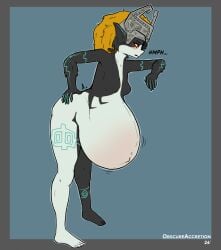 blushing blushing_female hanging_belly humanoid imp_midna midna naked naked_female nintendo nude nude_female pregnant pregnant_belly pregnant_female small_breasts the_legend_of_zelda twilight_princess