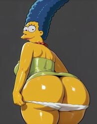 1girls 20th_century_studios ai_generated animated anus ass ass_focus big_anus black_eyes blue_hair breasts dress dress_lift dress_up female female_only huge_ass jiggle jiggling_ass lipstick looking_at_viewer marge_simpson mature_female milf necklace no_sound panties panties_down plump pussy seductive solo spread_anus spread_ass standing tagme teasing the_simpsons thick_thighs tight_dress undressing video wide_hips yellow_skin