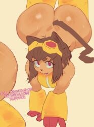 1girls anthro anthro_only anthrofied ass big_ass brown_hair cropped cropped_image duffmox female female_only full_version_at_source gameoverse kit_(gameoverse) kit_bodega medium_hair preview solo