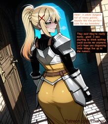 phanary patreon patreon_username patreon_link absurdres aesthetic ai_generated anime anime_style blurred_background comic comic_page comic_panel comic_strip cover_page dialogue digital_art digital_painting english high_quality highres line_art long_comic manga_style multiple_panels soft_shading speech_bubble 1girls 1girl 1female solo_focus big_breasts huge_breasts large_breasts big_ass large_ass bubble_butt bubble_ass thick curvy curvy_figure curvy_female curvy_body curvy_hips curvy_thighs sexy sexy_pose sexy_body sexy_female beautiful beautiful_girl beautiful_female cute cute_face slut bitch 2026 blush blushing blush_lines blushing_female text text_bubble text_box text_focus english_text english_dialogue darkness_(konosuba) konosuba kono_subarashii_sekai_ni_shukufuku_wo! solo long_hair breasts looking_at_viewer smile blue_eyes blonde_hair hair_ornament green_eyes braid ponytail ass indoors artist_name looking_back from_behind armor bodysuit x_hair_ornament shoulder_armor gauntlets web_address pauldrons breastplate ass_focus armored_dress yellow_dress faulds boobplate