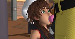 3d blowjob cum cum_in_mouth deepthroat disney fellatio goofy human_on_humanoid kingdom_hearts olette penis roseza square_enix surprised tagme