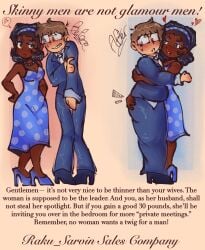 1950s 1boy 1girls 50s advertisement african african_female artist_name ass ass_grab bedroom_eyes before_and_after big_ass black_boots black_hair blue_dress blue_eyes blue_eyeshadow blush boyfailure breasts brown_hair caucasian_male cleavage couple curly_hair dark-skinned_female dark_skin desmond_mitchell_(raku_sarvin) dolly_mitchell_(raku_sarvin) dominant_female dress dubious_consent effeminate english_text european european_male eyeshadow fake_advertisement fat fat_ass fat_male fatass female femboy femdom feminine_male full_body fully_clothed glasses green_eyes groping groping_ass height_difference hi_res high_heel_boots high_heels highres househusband husband_and_wife ibispaintx interracial interracial_couple light-skinned_male light_brown_hair light_skin lipstick long_dress magearna64 makeup male malesub malewife married married_couple medium_breasts mole moles molestation molesting necktie no_sex oc original original_character overweight overweight_male pathetic_male poster raku_sarvin red_lipstick redesign role_reversal romantic_couple rosacea self_upload sfw shocked shocked_male short_hair simple simple_background skinny skinny_female straight straight_hair submissive_male suggestive suggestive_look suit_and_tie text thick_thighs thin thin_female thin_waist tie vintage vintage_clothing weight_difference weight_gain wife_and_husband