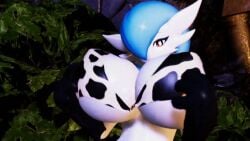 3d animated bikini breasts_bigger_than_head cow_print gardevoir no_sound pokemon pokemon_(species) pokemon_only pokemon_rse shiny_pokemon tagme video vr vrchat vrchat_avatar ximplivr