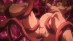 anal animated animated_gif ass birthing breasts mahou_shoujo_isuka nipples pregnant pussy restrained tentacle tentacle_sex vaginal_penetration yellow_hair