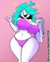 animated animatic big_breasts big_female big_hips big_thighs blue_blush expansion female_focus female_only freckles freckles_on_breasts freckles_on_hips freckles_on_shoulders growing_out_of_clothes growth huge_breasts huge_thighs inacmaster large_breasts magic nerida_(inacmaster) no_sound original_character pink_bra pink_panties shirt simple_background size_difference sky_blue_hair tagme tall_female taller_female video white_skin
