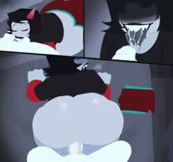 1boy1girl animated backshots blowjob blush bouncing_on_cock breathing_heavily continue_after_cum cum cum_inside cum_on_tongue homestuck itsjustsarco john_egbert musi_cassie red_shorts sfx sound_edit tagme terezi_pyrope vaginal_penetration video wet_sounds