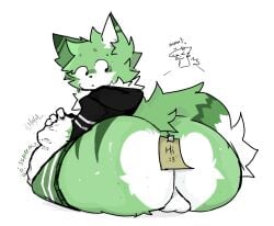 wsvshsj femboy furry fox green_fur vore ass vore_belly balls ballsack backsack huge_breasts belly_bulge digestion_noises huge_ass massive_ass big_ass
