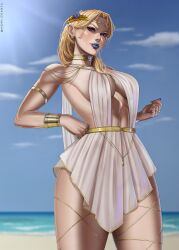 1girls 2d aphrodite_(greek_mythology) areola ass belly belly_button big_breasts blonde_female blonde_hair blue_eyes blue_eyeshadow blue_lipstick breasts chocker cosplay curvy emma_frost emma_frost_(marvel_rivals) ereolae fat_ass fat_breasts female fit fit_female flat_belly goddes greek_clothes greek_goddess hair_behind_ear hoplitearts hourglass_figure jewelry large_breasts light-skinned_female light_skin lipstick long_hair looking_at_viewer looking_down low-angle_view makeup marvel marvel_comics marvel_rivals mature mature_woman milf nipples nude open_clothes pierced_belly_button pierced_nipples pointy_nails pussy smiling smiling_at_viewer solo standing thick thick_thighs thighs viewed_from_below voluptuous voluptuous_female wide_hips x-men