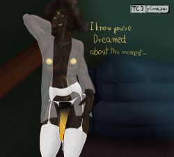 deadlock haze_(deadlock) lingerie horny horny_female seductive pussy pussy_juice pussy_juice_drip pubes dark_skin dark-skinned_female 1girls talking_to_viewer talking looking_at_viewer valve thecomedyjester 2d tagme naked naked_female loose_hair breasts futanari futa_only 1futa throbbing_penis veiny_penis vein leaking_precum throbbing