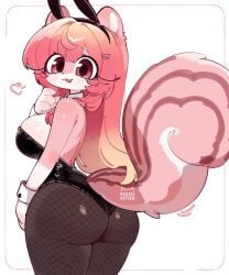 1girls 2026 anthro bunny_ears bunnysuit clothed clothing female female_only furry furry_female furry_only medikitten namuta squirrel squirrel_tail tagme