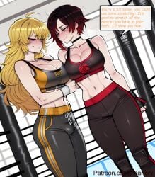 phanary patreon patreon_username patreon_link absurdres aesthetic ai_generated anime anime_style blurred_background comic comic_page comic_panel comic_strip cover_page dialogue digital_art digital_painting english high_quality highres line_art long_comic manga_style multiple_panels soft_shading speech_bubble 1girls 1girl 1female solo_focus big_breasts huge_breasts large_breasts big_ass large_ass bubble_butt bubble_ass thick curvy curvy_figure curvy_female curvy_body curvy_hips curvy_thighs sexy sexy_pose sexy_body sexy_female beautiful beautiful_girl beautiful_female cute cute_face slut bitch 2026 blush blushing blush_lines blushing_female text text_bubble text_box text_focus english_text english_dialogue rwby rooster_teeth viz_media ruby_rose yang_xiao_long futanari futa_with_female futa long_hair breasts smile short_hair blonde_hair multiple_girls black_hair gloves navel 2girls cleavage bare_shoulders standing collarbone ahoge multicolored_hair red_hair black_gloves choker pants artist_name midriff fingerless_gloves looking_at_another grin two-tone_hair grey_eyes gradient_hair dutch_angle black_choker black_pants watermark siblings erection abs wristband web_address bulge sports_bra patreon_logo erection_under_clothes black_sports_bra yoga_pants gym