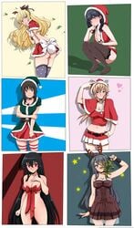 6+girls 6girls akame_(akame_ga_kill!) akame_ga_kill! akimyich ayano_hanesaki crossover female female_only hanebado! juliet_persia kishuku_gakkou_no_juliet multiple_girls nakiri_erina sakurajima_mai seishun_buta_yarou_wa_bunny_girl_senpai_no_yume_wo_minai shokugeki_no_souma ssss.gridman tagme takarada_rikka