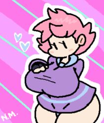 big_ass big_breasts blush earthbound kumatora large_ass large_breasts larger_female mob_face mother_(series) mother_3 nintendo pink_hair posing sleepyslut thick_ass thick_legs thick_thighs