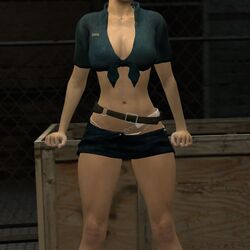 1girls 3d asoghlas citizen female female_only half-life half-life_(series) half-life_2 human human_female human_only midriff skimpy_clothes skirt solo