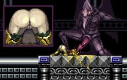 dragon drinking_pee human metroid nintendo peeing pixel_art ridley samus_aran urine