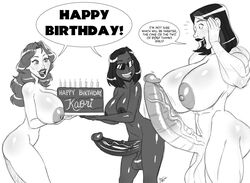 1girls 2futas abs aeolus06 alexandra_taye big_breasts big_penis birthday birthday_cake black_and_white breasts dark-skinned_futanari dark_skin futa_with_female futanari huge_breasts huge_cock kaori_nagahide monochrome muscles muscular muscular_female muscular_futanari naughty_face nude original_character penis seductive seductive_smile smile stacy_(fujitora) sunglasses thick_thighs