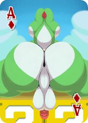 1boy ace_of_diamonds anthro anthrofied ass ass_focus big_ass big_butt bubble_ass bubble_butt butt_focus card_(medium) dat_ass green_yoshi huge_ass komdog komponi male_only mario_(series) no_humans penis presenting presenting_anus presenting_hindquarters solo solo_male source_request super_mario_bros. testicles thick_ass thick_thighs trap wide_hips yoshi