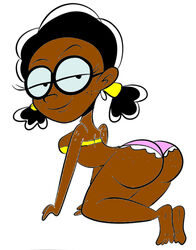 aged_up ass big_ass big_butt black_hair bra clyde_mcbride dark-skinned_female dark_skin female female_only genderswap glasses panties rule_63 scobionicle99 sideboob solo solo_focus straight_hair the_loud_house