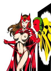 artist_request avengers female human marvel marvel_comics mutant_(marvel) scarlet_witch straight_hair tagme vision wanda_maximoff x-men