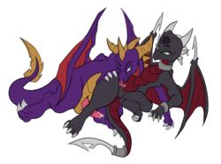 cynder dragon female feral horn male mel_the_hybrid mythological_creature mythological_scalie mythology scalie spyro spyro_the_dragon tagme tail wings