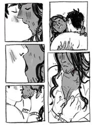 2boys comic facial_hair hickey jonmartin kiss_mark kissing magnuspod male_only multiple_males neck_kiss no_visible_genitalia tagme tatumsdrawing the_magnus_archives unbuttoned_shirt undressing yaoi