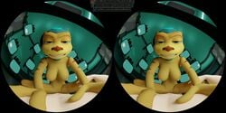 3d angela_cross_(ratchet_and_clank) animated doublestuffed furry no_sound ratchet_and_clank stereogram tagme video vr