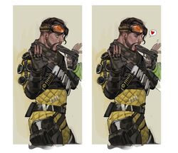 apex_legends gun gun_in_mouth gun_kink hands_up is_nothing male_only mirage_(apex_legends) stranger