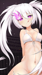 1girls black_rock_shooter purple_eyes white_hair white_rock_shooter